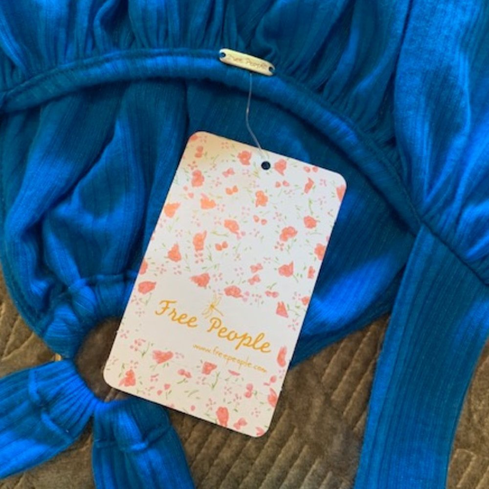 Free People Just a Fling tank - Blue - Size XS - Picture 8 of 9